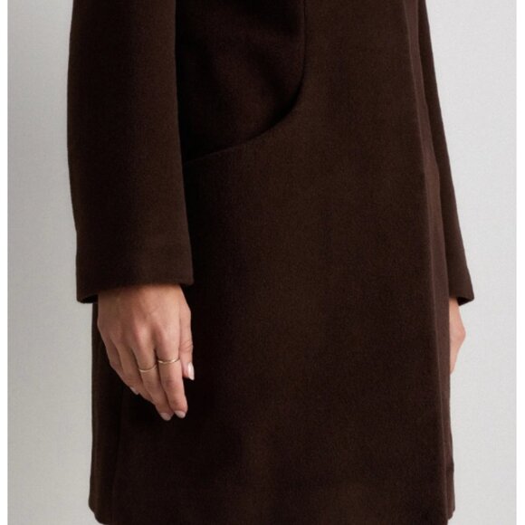 ☁️ NWT Quince Wool Cashmere Cocoon Coat – Size Small (Sold Out, Chocolate Brown) - Picture 6 of 14